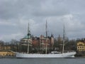 Af Chapman sailing ship and Admiralty House, Stockholm, Sweden