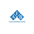 AFB letter logo design on BLACK background. AFB creative initials letter logo concept. AFB letter design
