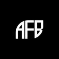 AFB letter logo design on black background.AFB creative initials letter logo concept.AFB letter design