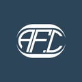 AFC abstract monogram logo design. AFC monogram unique modern flat abstract letter logo design Royalty Free Stock Photo