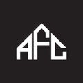 AFC letter logo design. AFC monogram initials letter logo concept. AFC letter design in black background