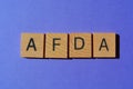 AFDA, A Few Days Ago, phrase as banner headline