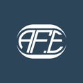 AFE abstract monogram logo design. AFE monogram unique modern flat abstract letter logo design Royalty Free Stock Photo