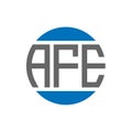AFE letter logo design on white background. AFE creative initials circle logo concept. AFE letter design Royalty Free Stock Photo