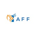 AFF credit repair accounting logo design on white background. AFF creative initials Growth graph letter logo concept. AFF business