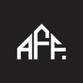 AFF letter logo design. AFF monogram initials letter logo concept. AFF letter design in black background