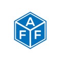 AFF letter logo design on black background. AFF creative initials letter logo concept. AFF letter design