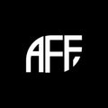 AFF letter logo design on black background.AFF creative initials letter logo concept.AFF letter design