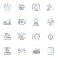 Affair line icons collection. Adultery, Infidelity, Cheating, Scandal, Betrayal, Deception, Affection vector and linear
