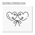 Affection line icon