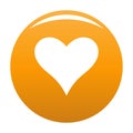 Affectionate heart icon orange