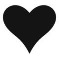 Affectionate heart icon, simple style.