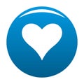 Affectionate heart icon vector blue