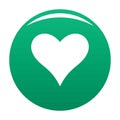 Affectionate heart icon vector green