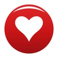 Affectionate heart icon vector red