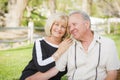 Affectionate Senior Couple Portrait At The Park