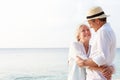 Affectionate Senior Couple On Tropical Beach Holiday Royalty Free Stock Photo