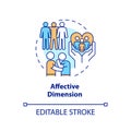 Affective dimension concept icon