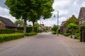 Afferden, Limburg, Netherlands - May 30, 2020: Row of traditional Dutch houses in a small village in Limburg