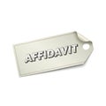 Affidavit tag symbol representing legal document and oath Royalty Free Stock Photo