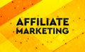 Affiliate Marketing abstract digital banner yellow background Royalty Free Stock Photo