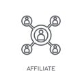 Affiliate marketing linear icon. Modern outline Affiliate market