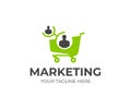 Affiliate marketing logo template. Referral program vector design