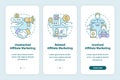 Affiliate marketing programs onboarding mobile app screen Royalty Free Stock Photo