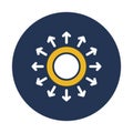 Affiliation network, centralized Vector Icon which can easily modify