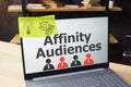 Affinity audiences are shown on the business photo using the text
