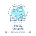 Affinity grouping concept icon