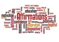 Affirmations word cloud concept Royalty Free Stock Photo