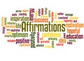 Affirmations word cloud concept 2 Royalty Free Stock Photo