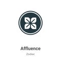 Affluence vector icon on white background. Flat vector affluence icon symbol sign from modern zodiac collection for mobile concept