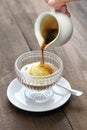 Affogato, italian dessert Royalty Free Stock Photo