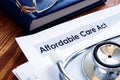 Affordable care act ACA or Obamacare Royalty Free Stock Photo