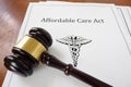 Affordable Care Act and judge`s gavel