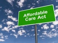 Affordable care act road sign Royalty Free Stock Photo
