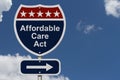 Affordable Care Act Sign Royalty Free Stock Photo
