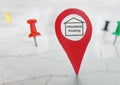 Affordable Housing locator map Royalty Free Stock Photo