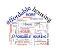 Affordable Housing word cloud Royalty Free Stock Photo