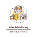 Affordable living concept icon