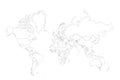 world map outline stock vector Royalty Free Stock Photo