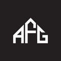 AFG letter logo design. AFG monogram initials letter logo concept. AFG letter design in black background