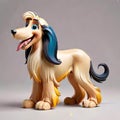 Afghan hound large family hunting puppy dog creature