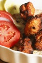 Afghan Chicken Kebab - a chicken dish made from grilled chicken Royalty Free Stock Photo