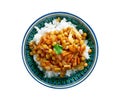Afghan dish with chicken, chickpeas . Royalty Free Stock Photo