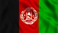 Afghan flag waving in the wind Royalty Free Stock Photo