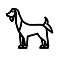 Afghan Hound dog white icon vector illustration Royalty Free Stock Photo