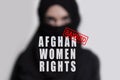 Afghan women rights in Afghanistan. Banned rights of women